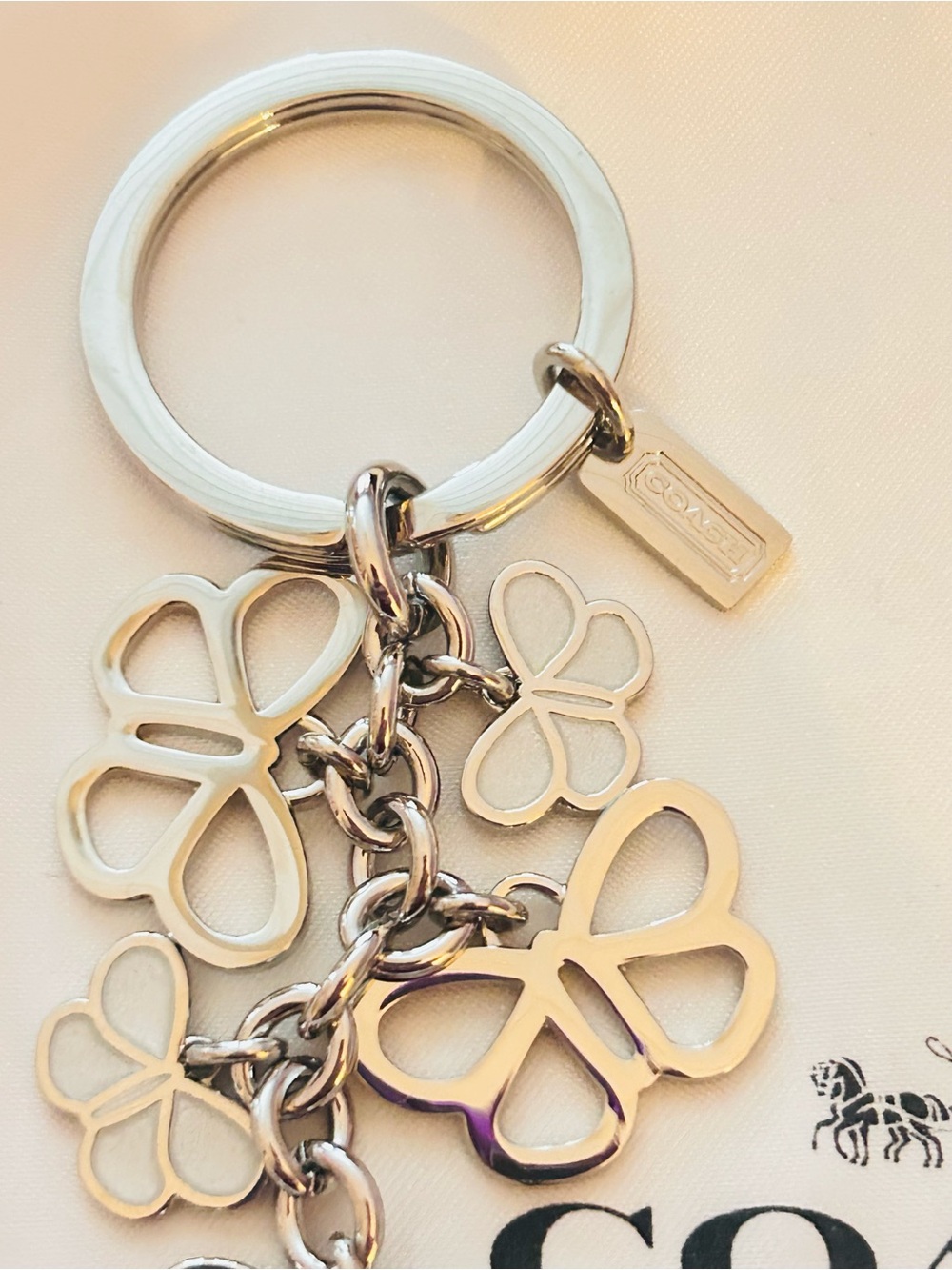 Vintage RARE Coach Y2K Butterfly Keychain/ Bag charm - Picture 11 of 16